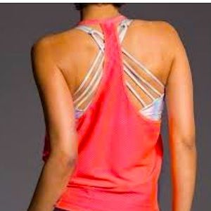 Onzie NWOT Mesh Hot Pink Workout Top